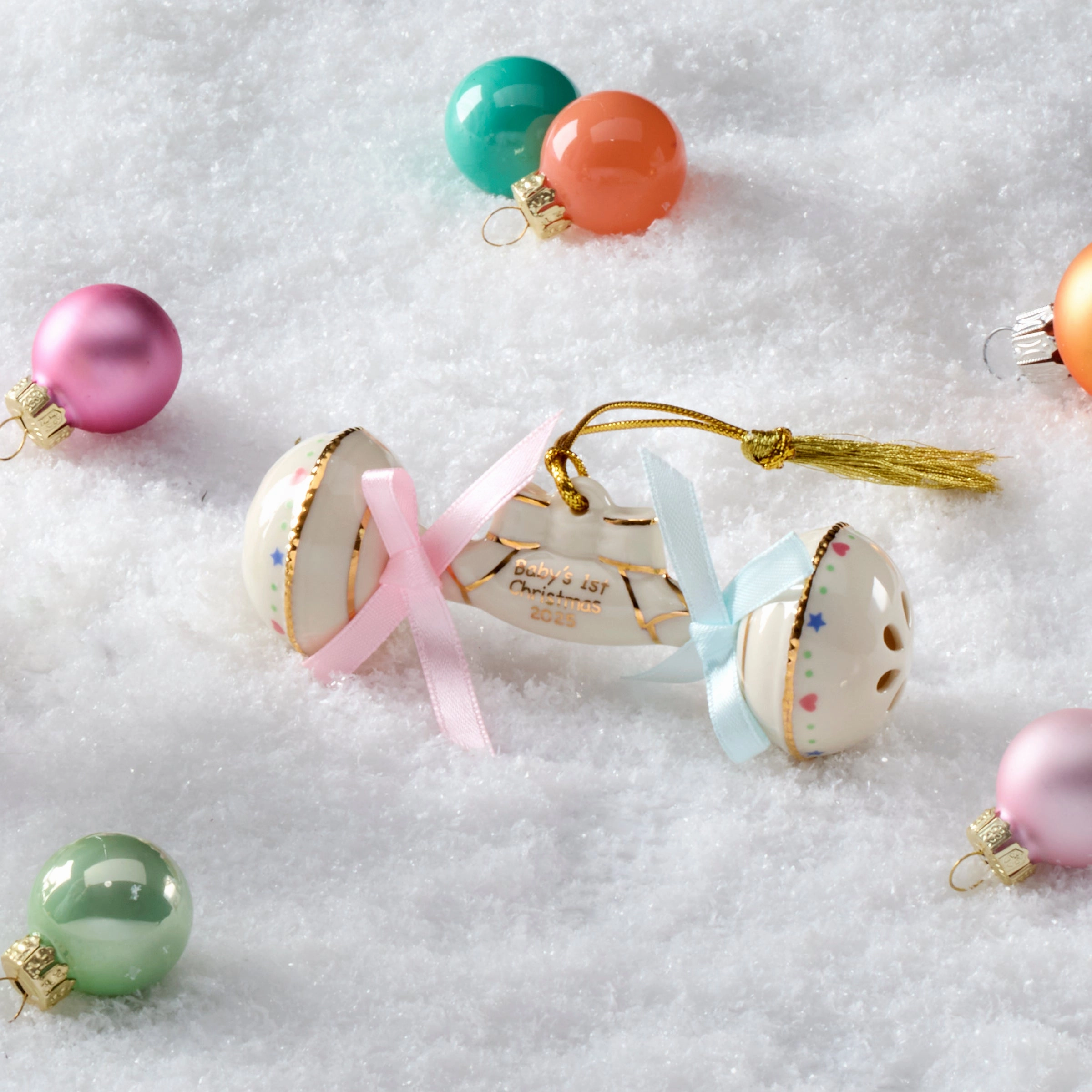 2025 Baby's 1st Christmas Rattle Ornament