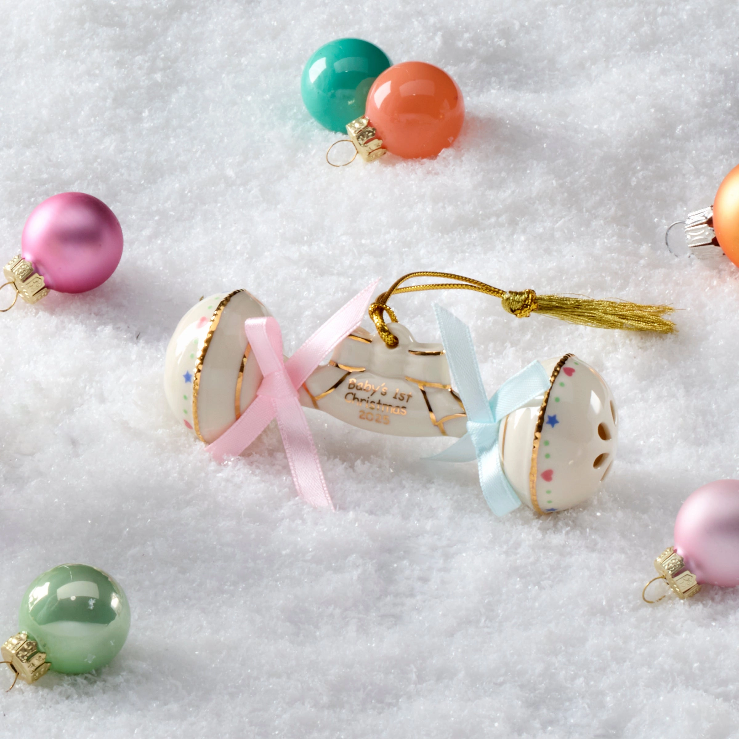 2025 Baby's 1st Christmas Rattle Ornament