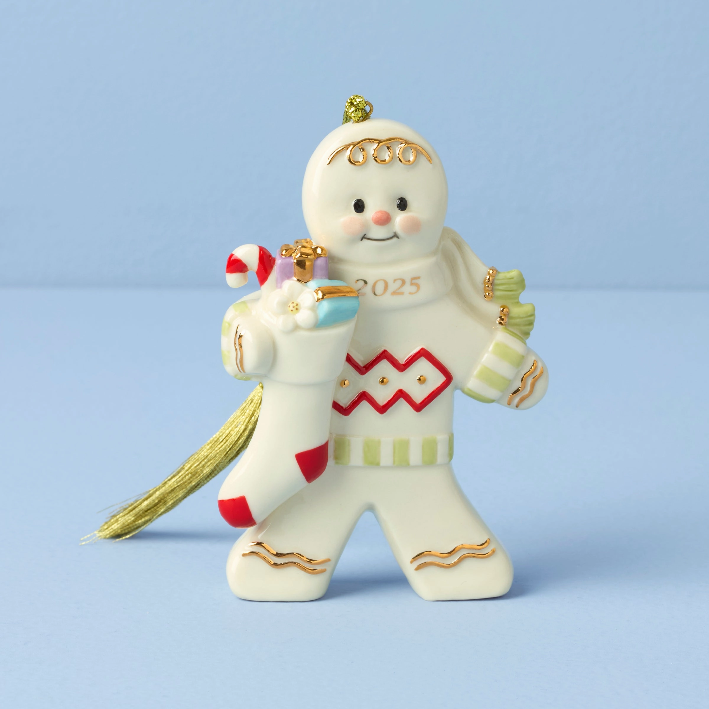 2025 Gingerbread With Stocking Ornamenthome decorative items