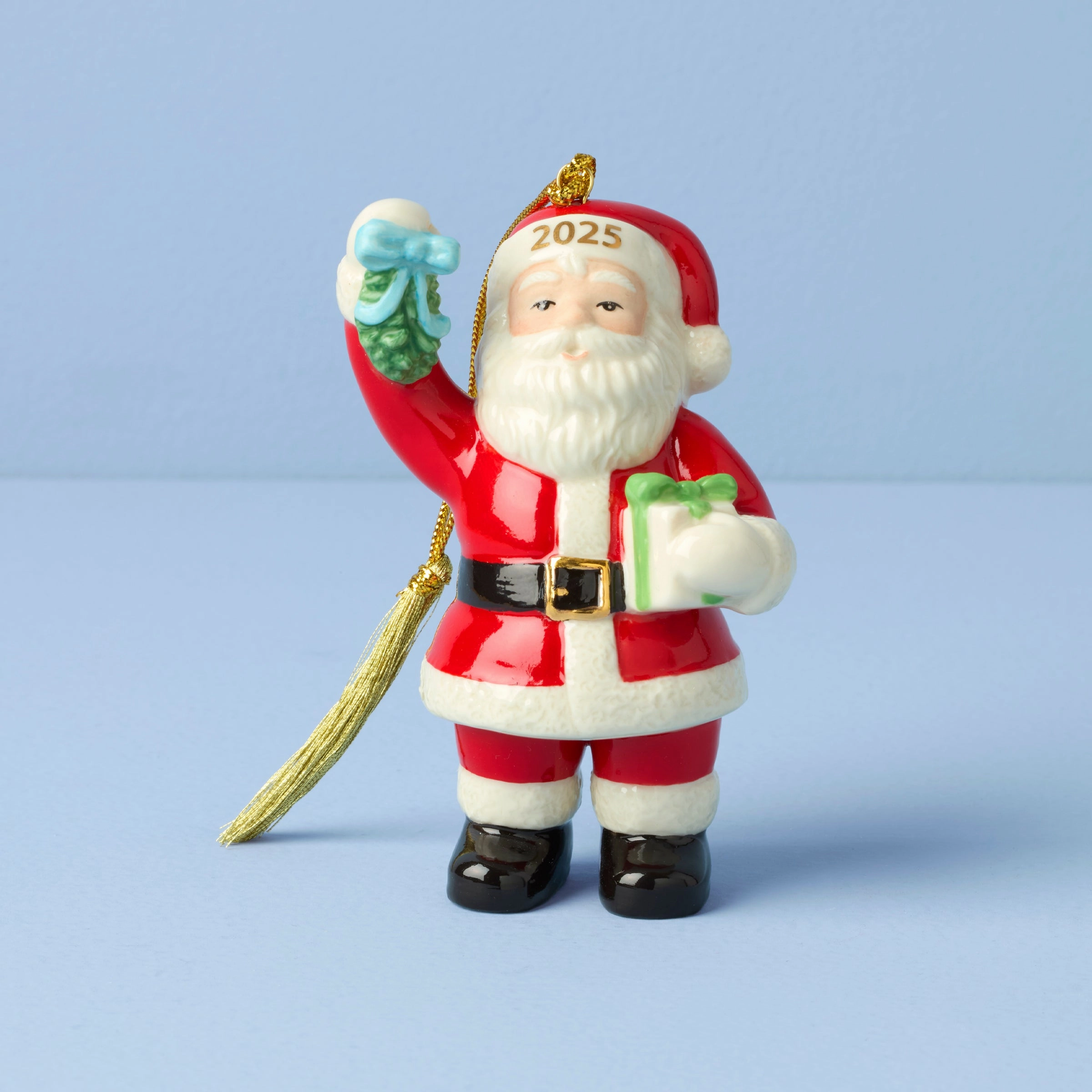 2025 Santa With Mistletoe Ornamenthome decorative items