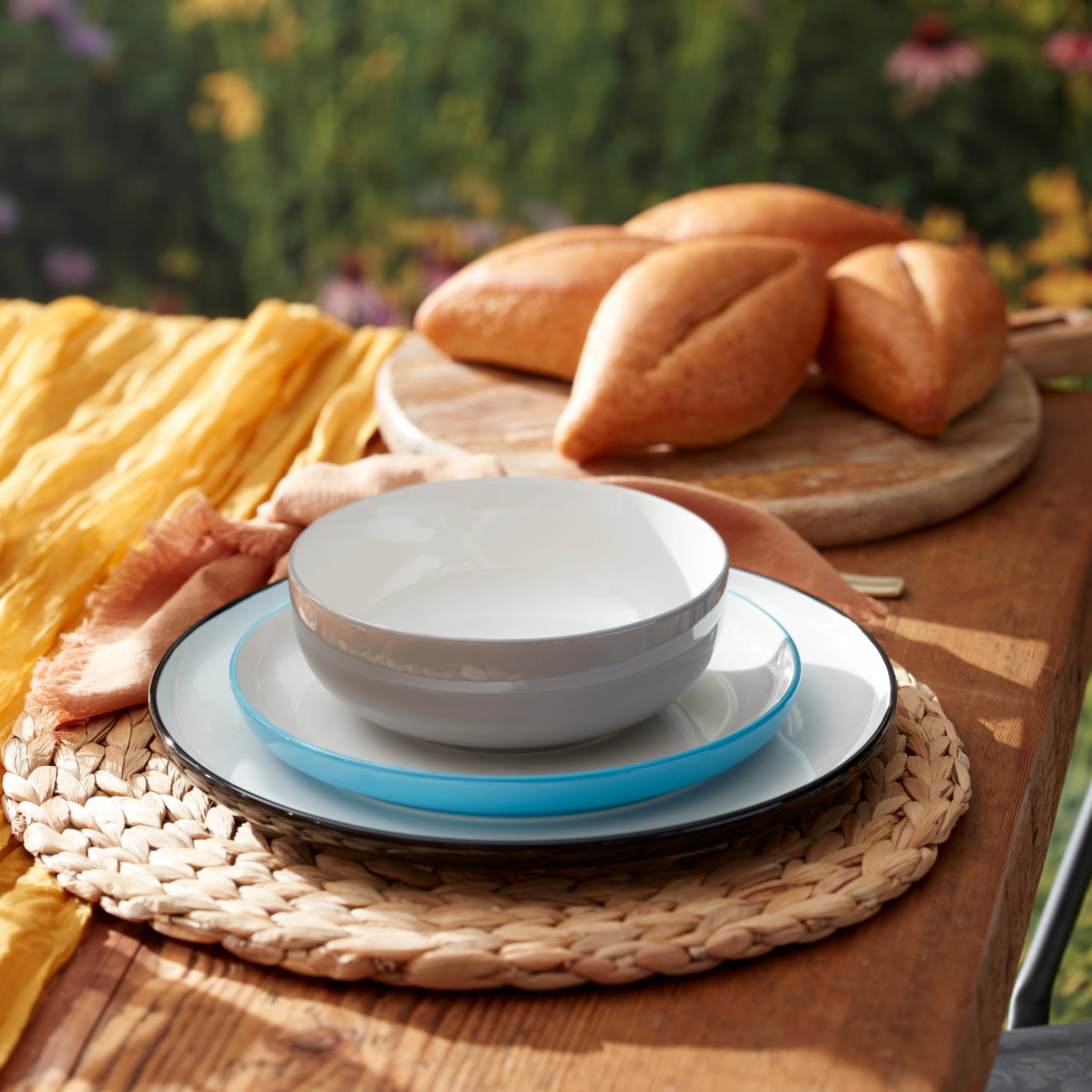 24 Seven Colors Sunbaked 12-Piece Dinnerware Set