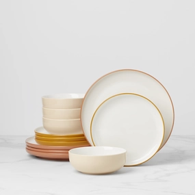 24 Seven Colors Sunbaked 12-Piece Dinnerware Setmodern kitchen decor ,kitchen dinner set ,dinnerware 