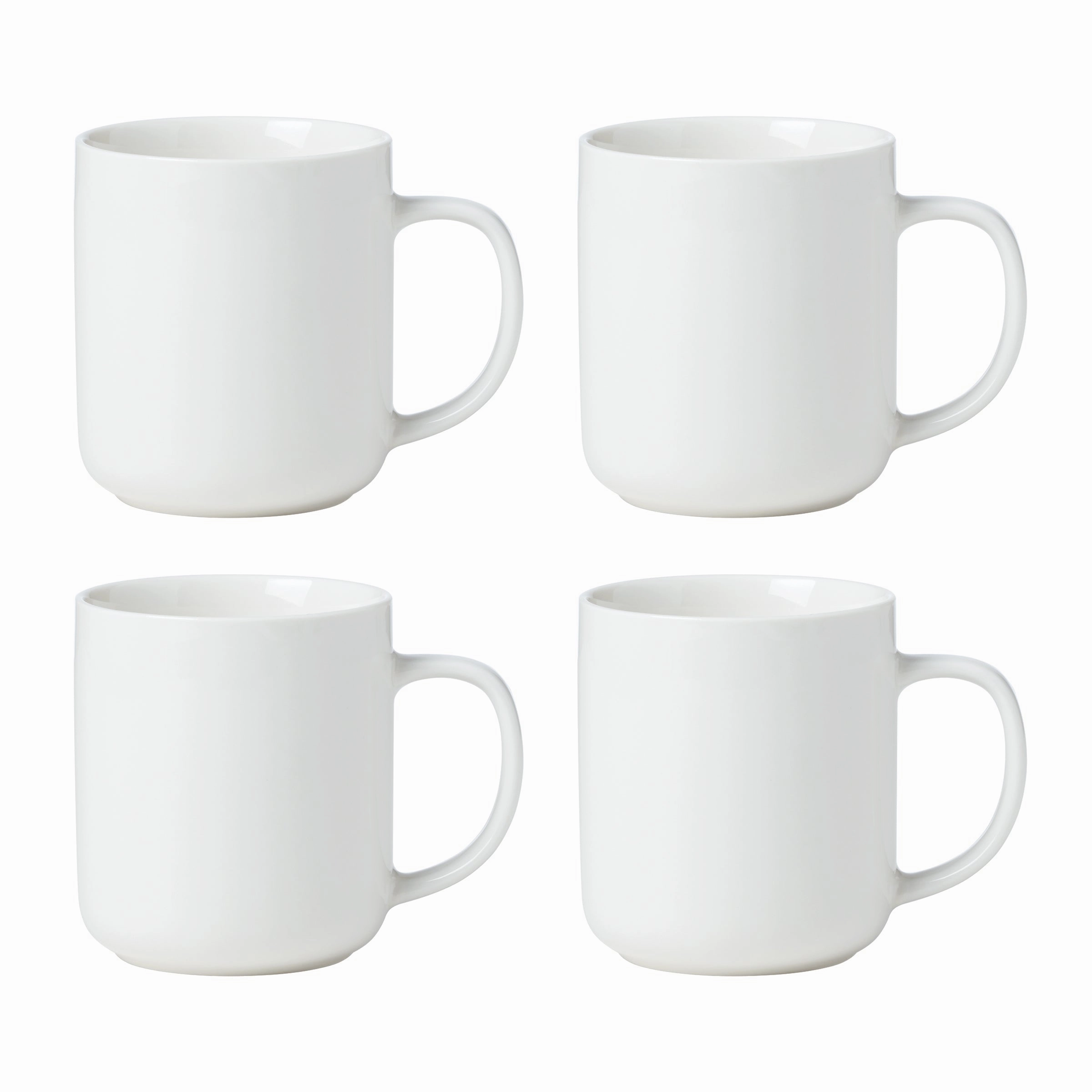 24 Seven White Mugs - Set of 4modern kitchen decor ,kitchen dinner set ,dinnerware 