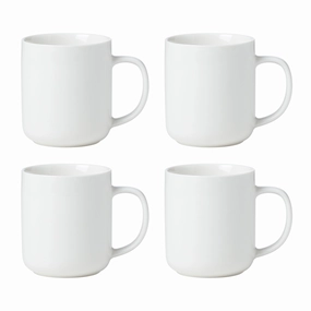 24 Seven White Mugs - Set of 4modern kitchen decor ,kitchen dinner set ,dinnerware 