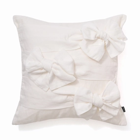 3D RIBBON CUSHION COVER 45 Whitebedding sets ,throw blankets 