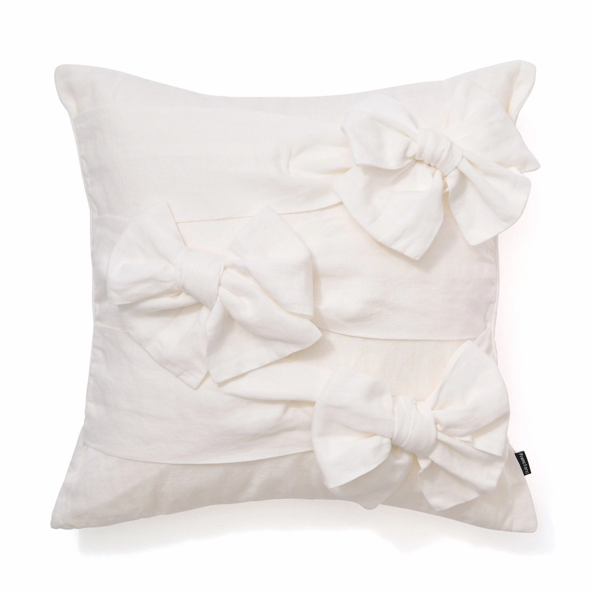 3D RIBBON CUSHION COVER 45 Whitebedding sets ,throw blankets 