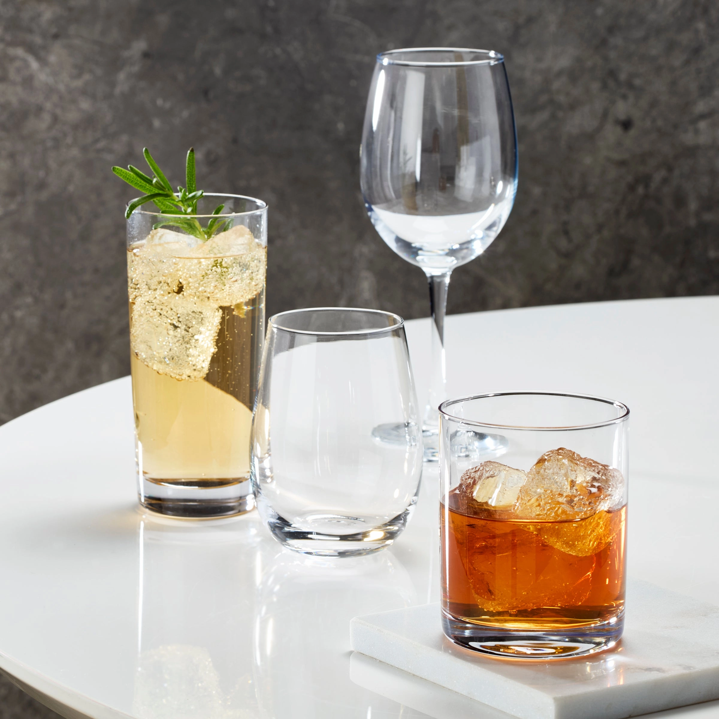 5 O'Clock Double Old Fashion Glasses - Set Of 4