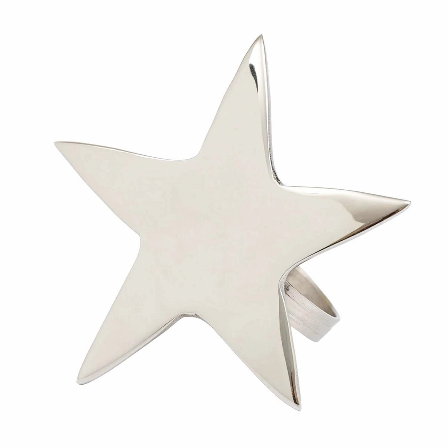 5 Point Silver Star Napkin Ringnordic style desktop ornaments