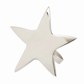 5 Point Silver Star Napkin Ringnordic style desktop ornaments