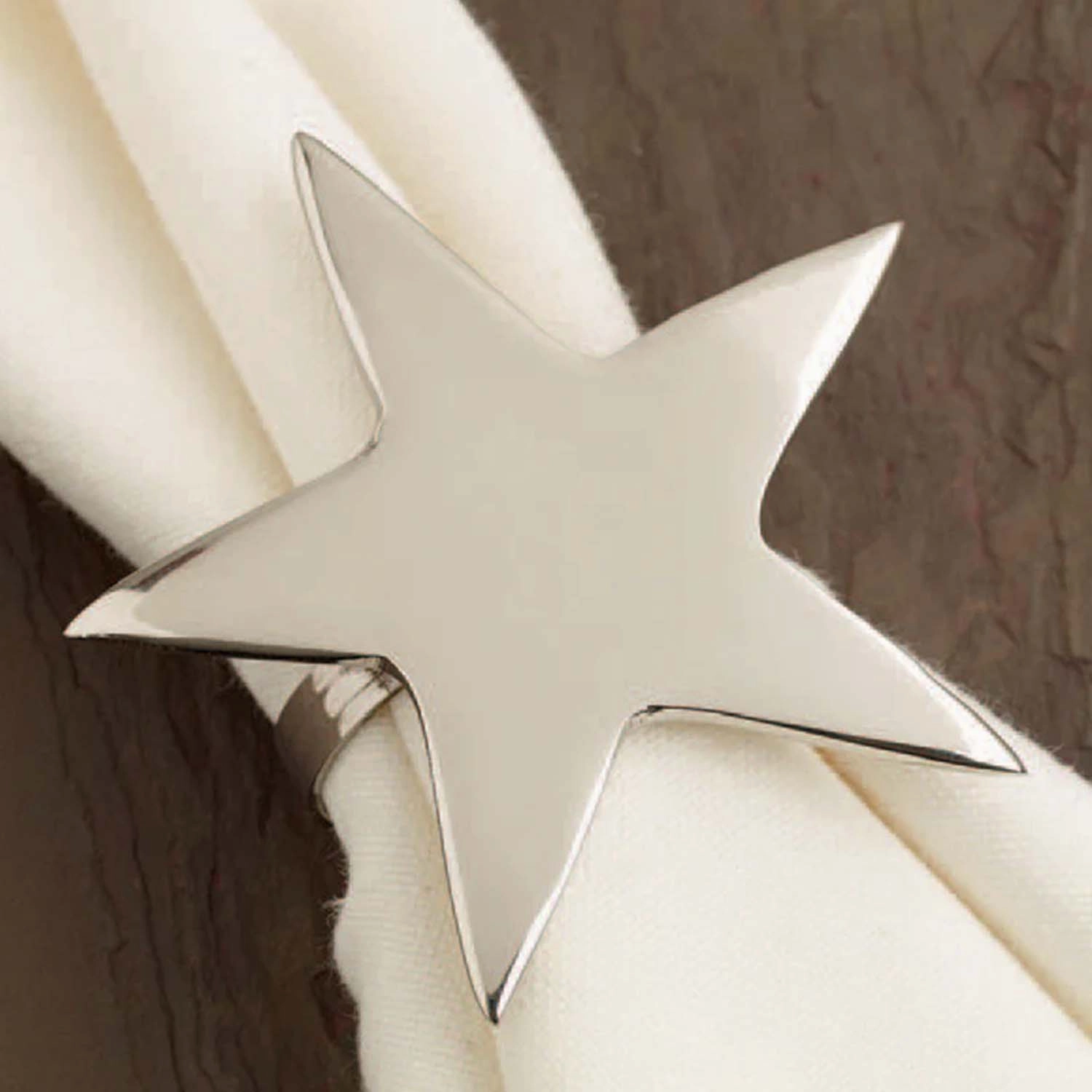 5 Point Silver Star Napkin Ring