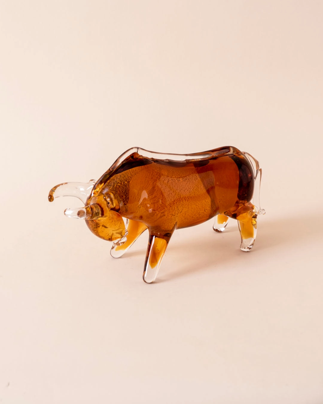 'Amber Titan' Decorative Bull Figurine