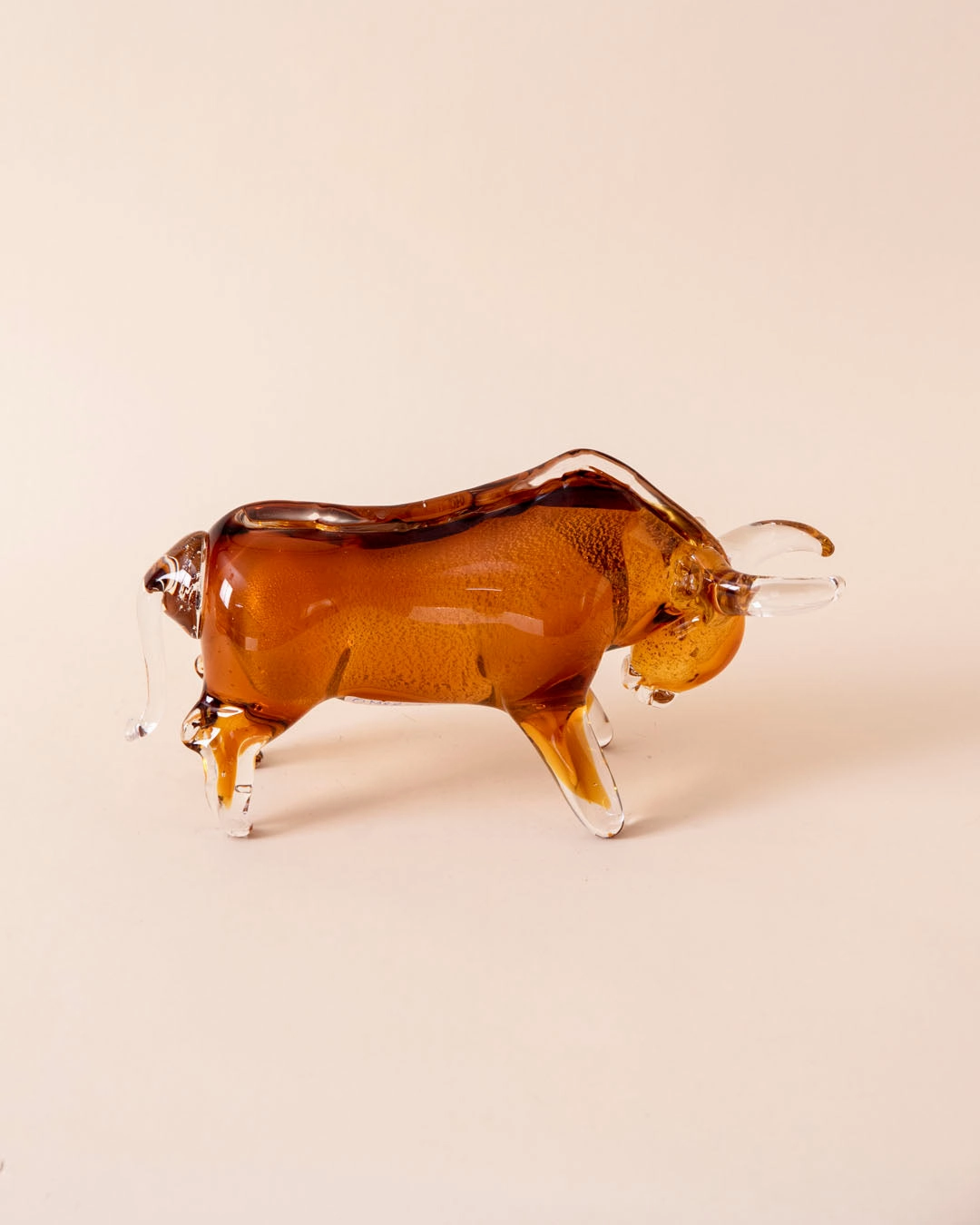 'Amber Titan' Decorative Bull Figurine