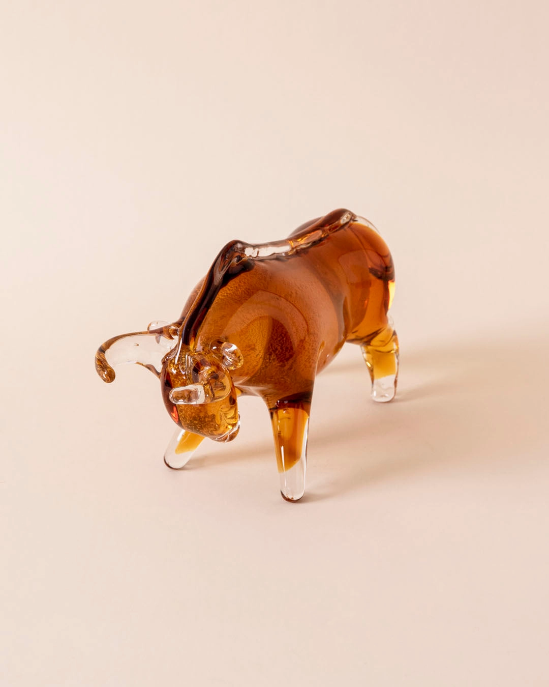 'Amber Titan' Decorative Bull Figurine