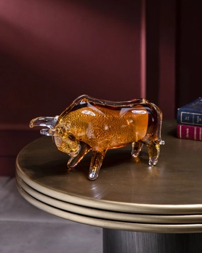 'Amber Titan' Decorative Bull Figurinehome decor ,wall decor 