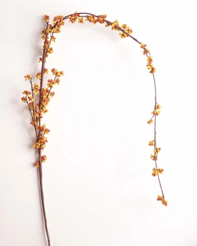 'Bittersweet Fruit' Decorative Faux Flower Stick - Orangehome decor ,wall decor 