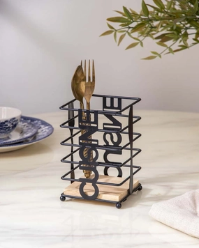 'Cuisine' Square Cutlery Standmodern kitchen decor ,kitchen dinner set ,dinnerware 