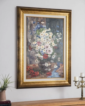 'Daisy' Handmade Oil Painting - 34x46 Inchnordic style wall decor