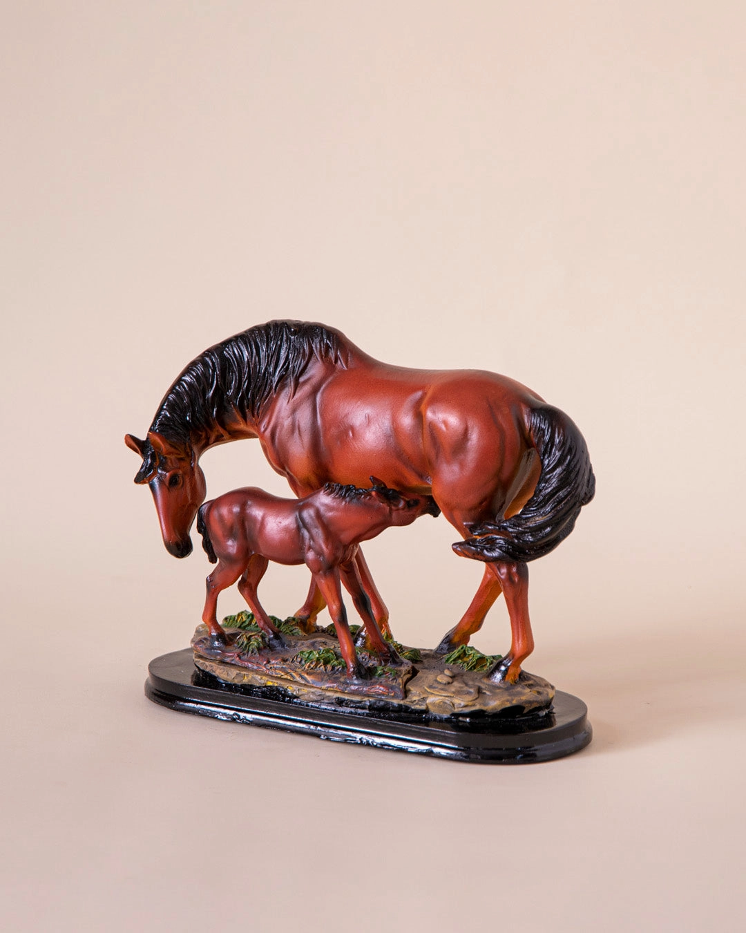 'Equine Nurturing' A Horse Feeding Figurine