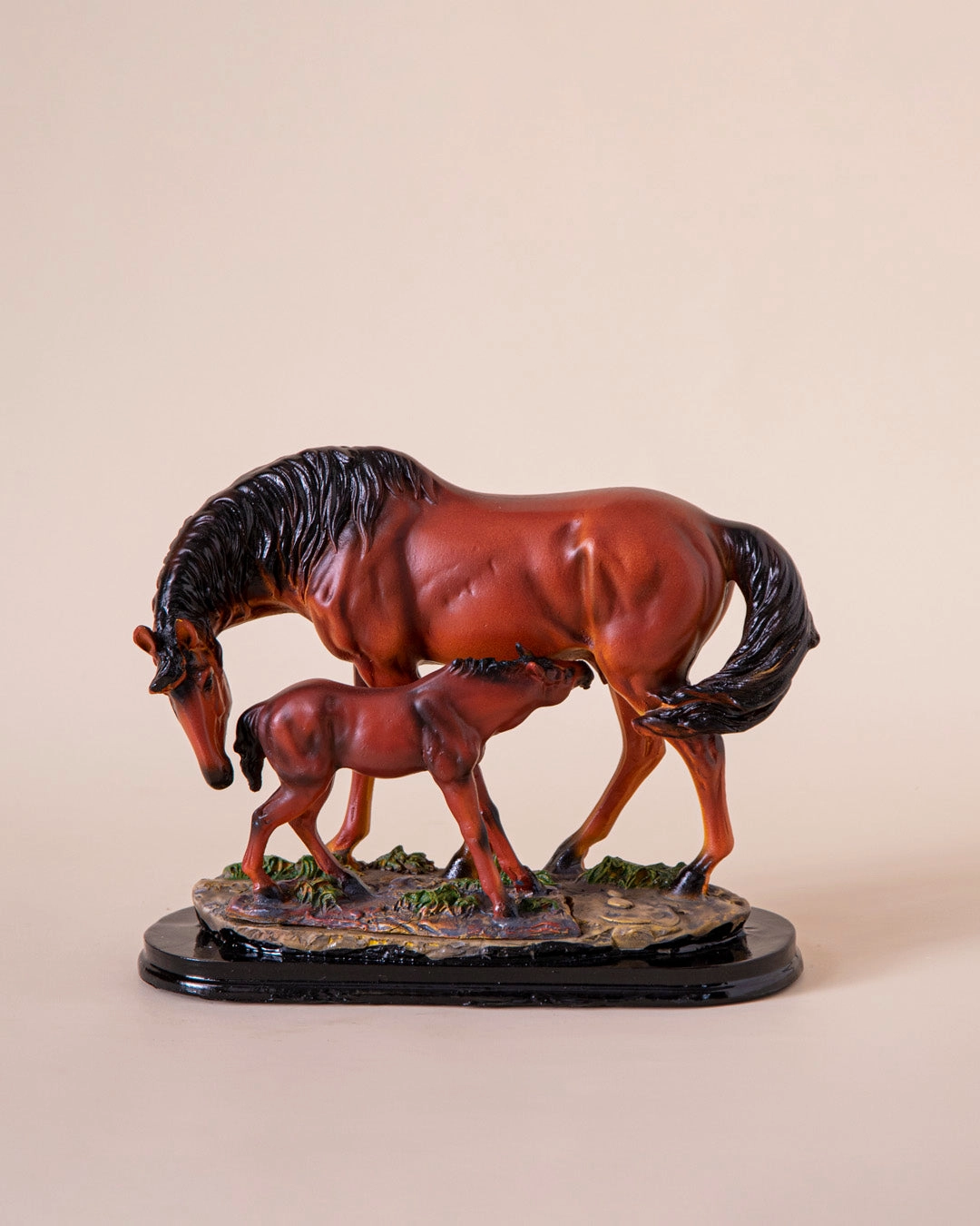 'Equine Nurturing' A Horse Feeding Figurine