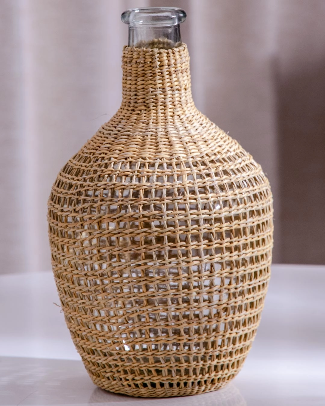 'Fiber Art Fusion' Macrame Glass Vase