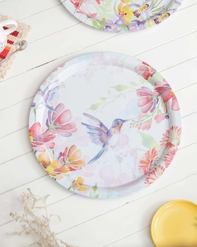 'Hummingbird' Round Serving Tray - Set Of 2modern kitchen decor ,kitchen dinner set ,dinnerware 