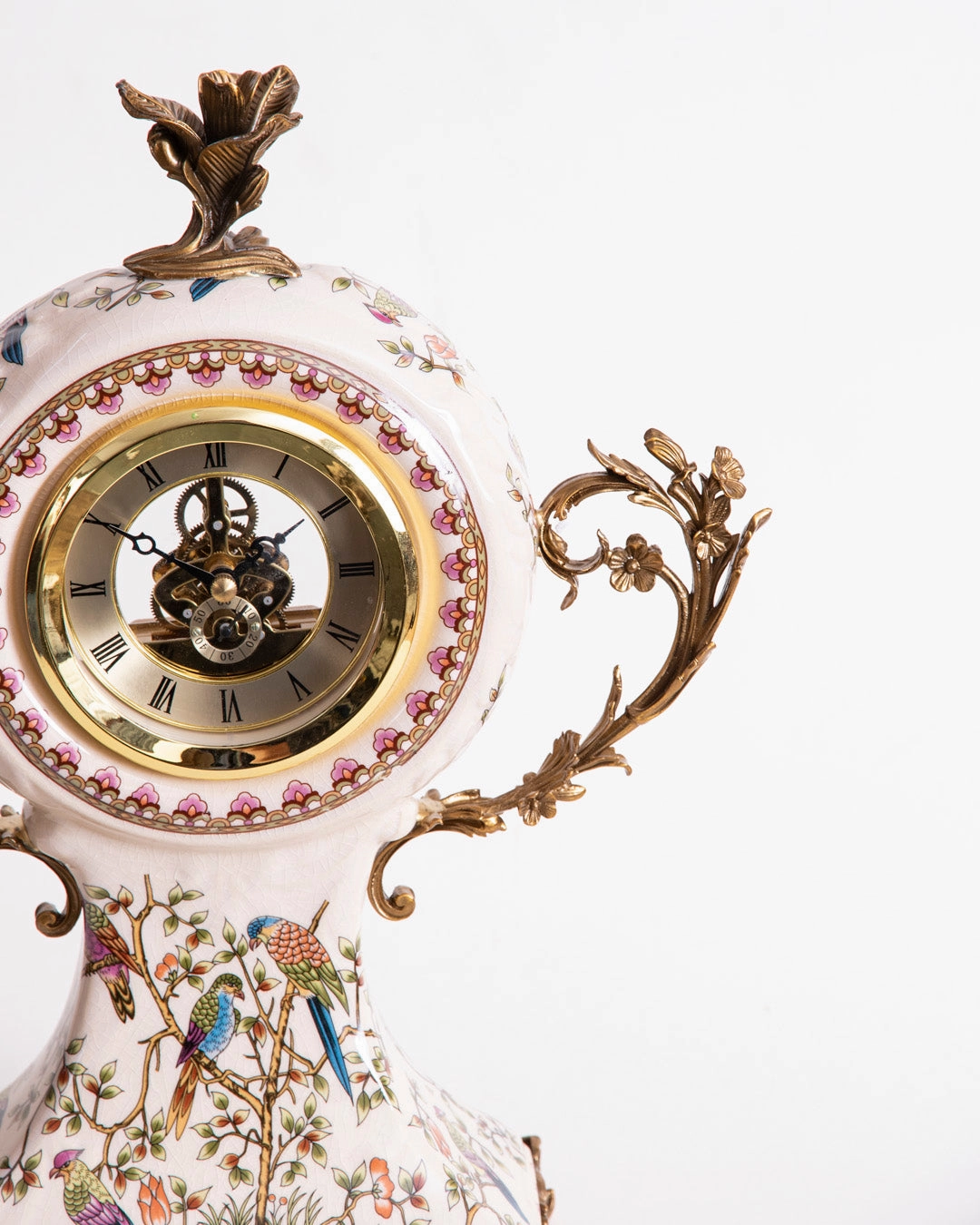 'Imperial Aviary' Ornamental Decorative Table clock