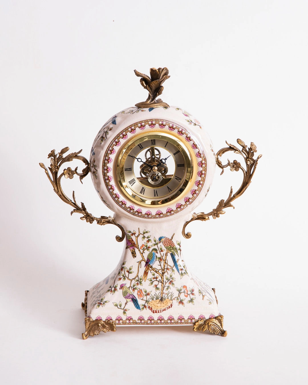 'Imperial Aviary' Ornamental Decorative Table clock
