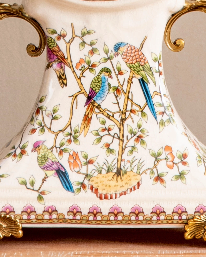 'Imperial Aviary' Ornamental Decorative Table clock