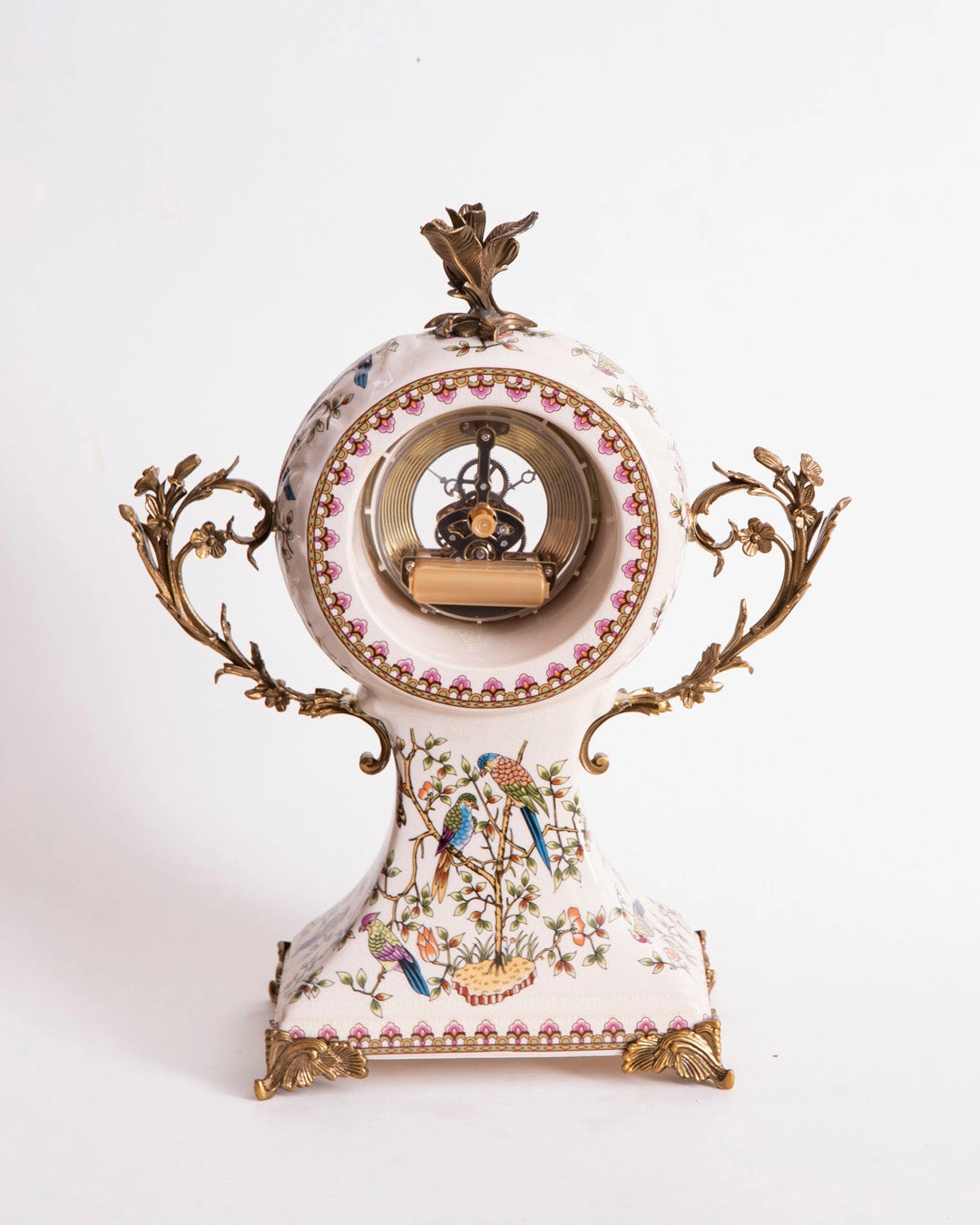 'Imperial Aviary' Ornamental Decorative Table clock