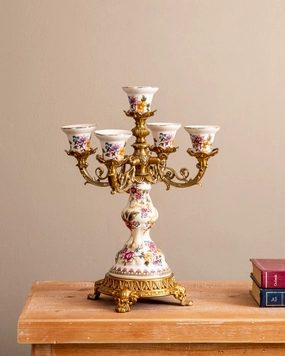 'Imperial Floral' Ornamental Candelabra - 5 Armhome decor ,wall decor 