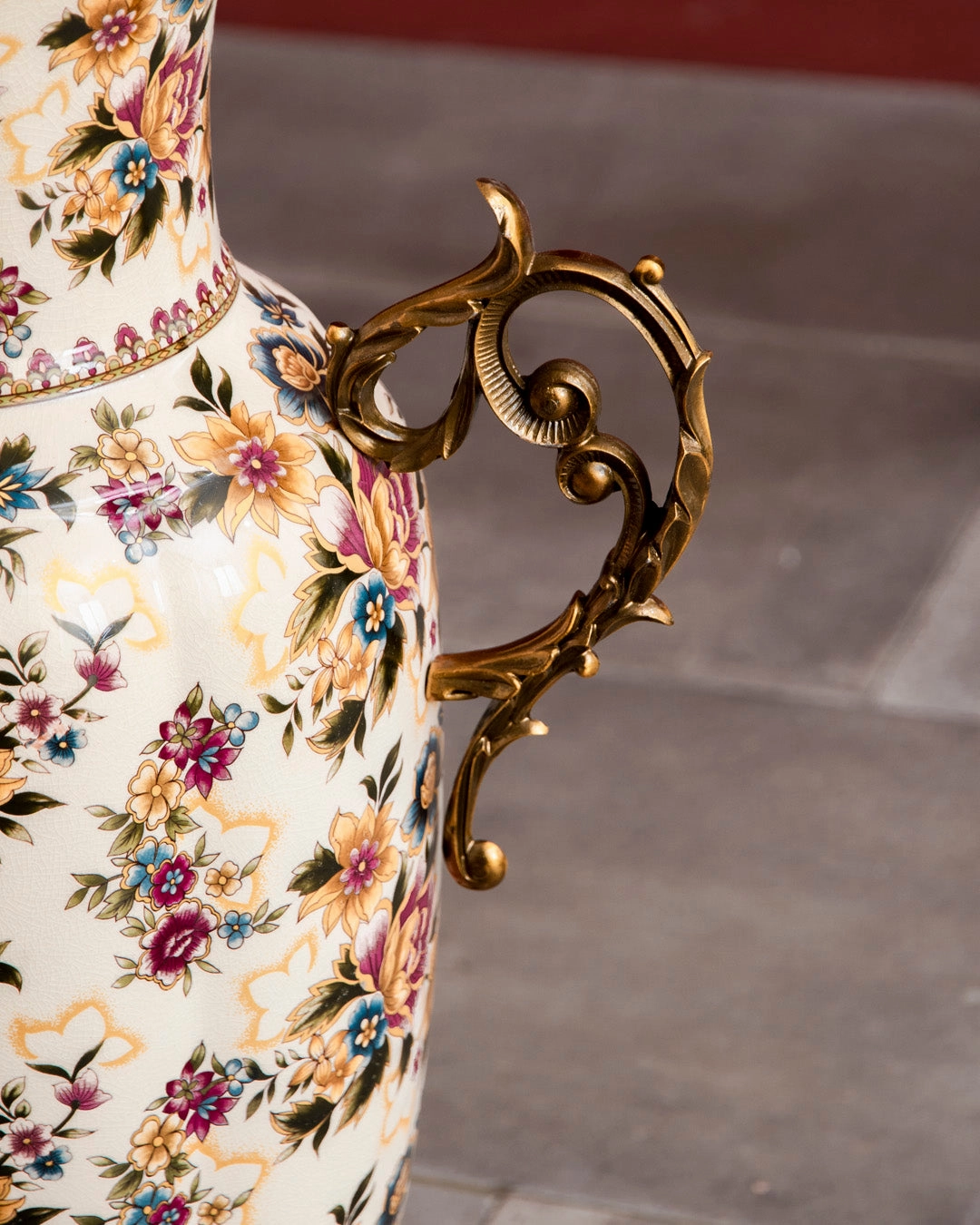 'Imperial Floral' Ornamental Floor Vase