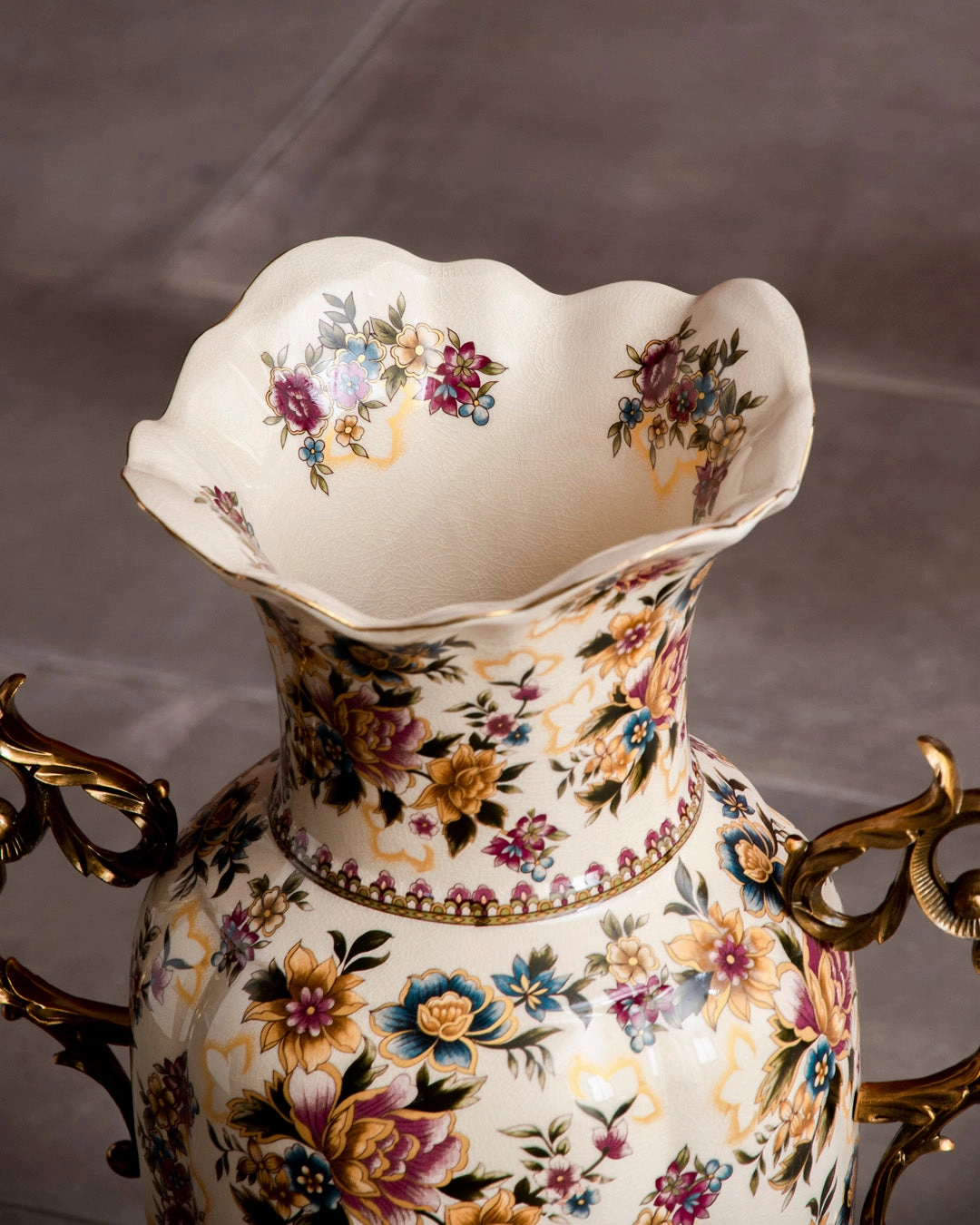 'Imperial Floral' Ornamental Floor Vase