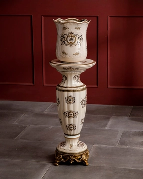 'Imperial Grace' Ornamental Vase With Pedestal Standhome decor ,wall decor 