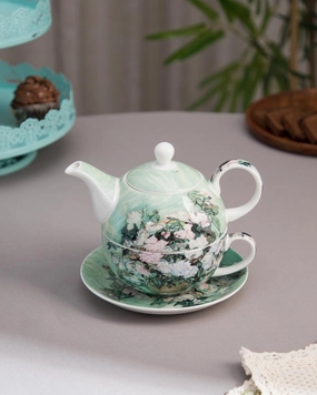 'Pink Roses' Vincent Van Gogh Tea for One Setmodern kitchen decor ,kitchen dinner set ,dinnerware 