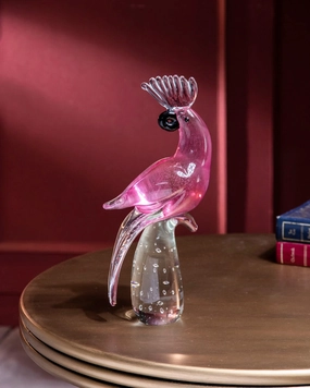 'Pink Serenade' Decorative Cockatoo Figurinehome decor ,wall decor 