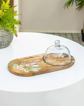 "Echeveria" Wooden Serving Traymodern kitchen decor ,kitchen dinner set ,dinnerware 