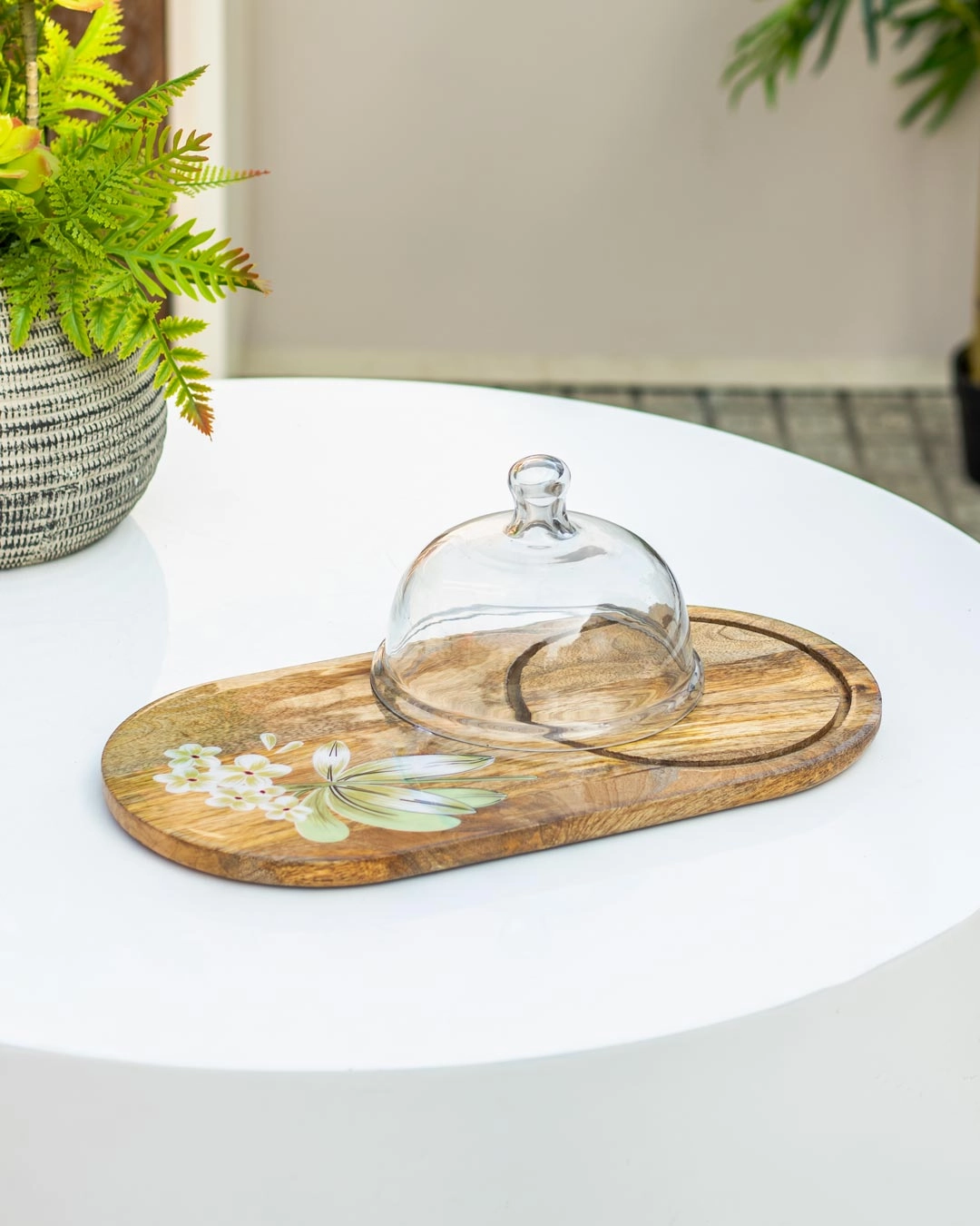 "Echeveria" Wooden Serving Tray
