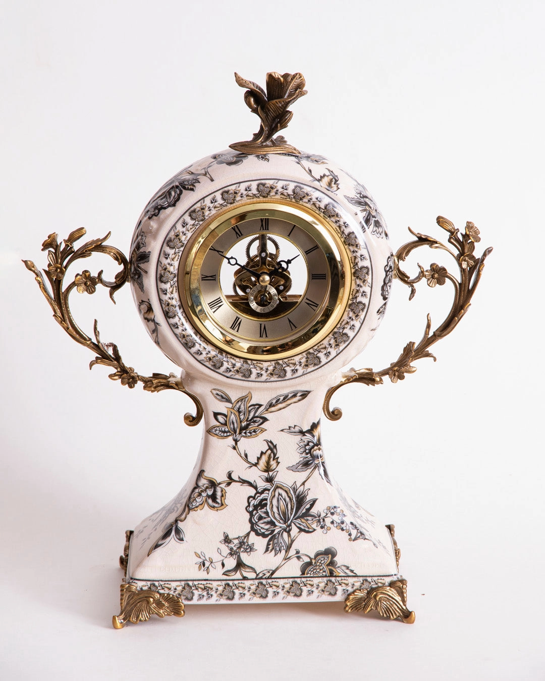 'Royal Noir' Ornamental Decorative Table clock