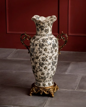 'Royal Noir' Ornamental Floor Vasehome decor ,wall decor 