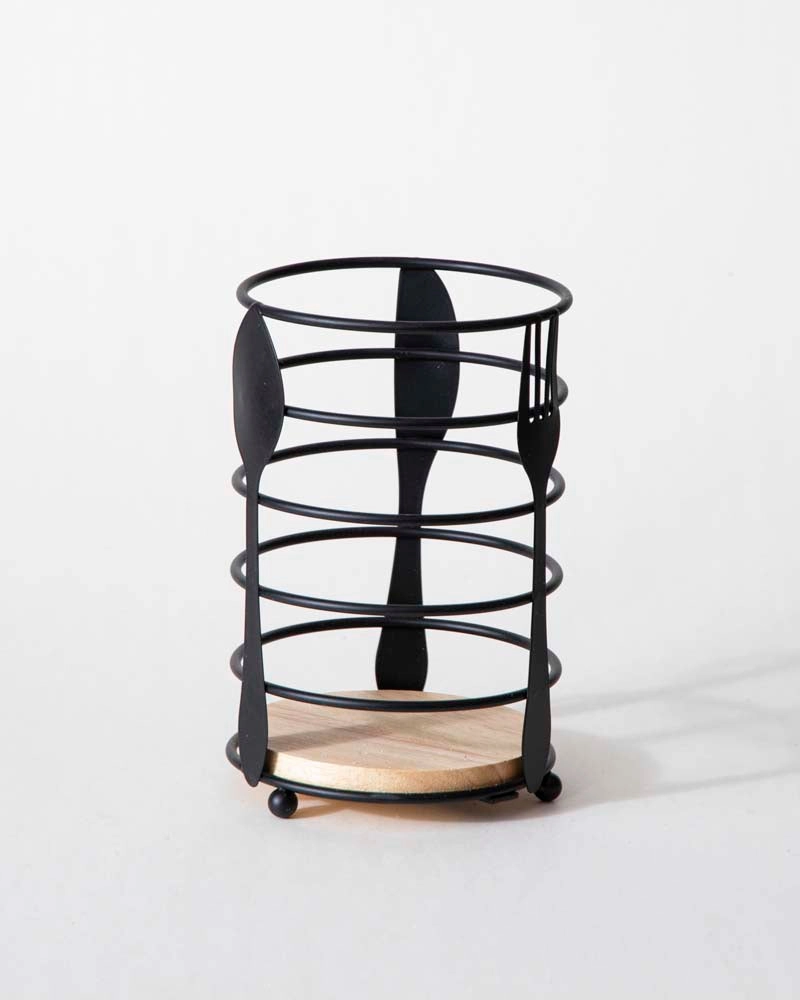 'Spoonful' Cutlery Stand - Black