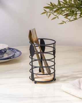 'Spoonful' Cutlery Stand - Blackmodern kitchen decor ,kitchen dinner set ,dinnerware 