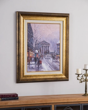 'The Church of the Madeleine' Handmade Oil Painting - 28x32 Inchnordic style wall decor