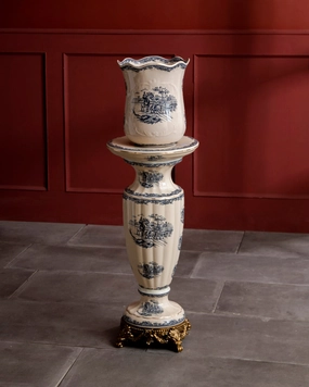 'Yorkshire' Ornamental Vase With Pedestal Standhome decor ,wall decor 