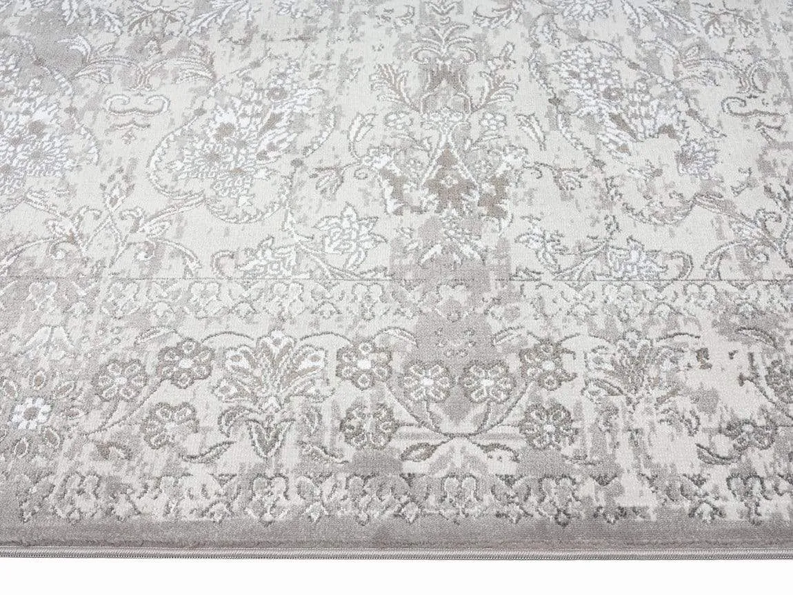 Aaerin Charcoal Grey And Ivory Traditional Distressed Rug *NO RETURNS UNLESS FAULTY