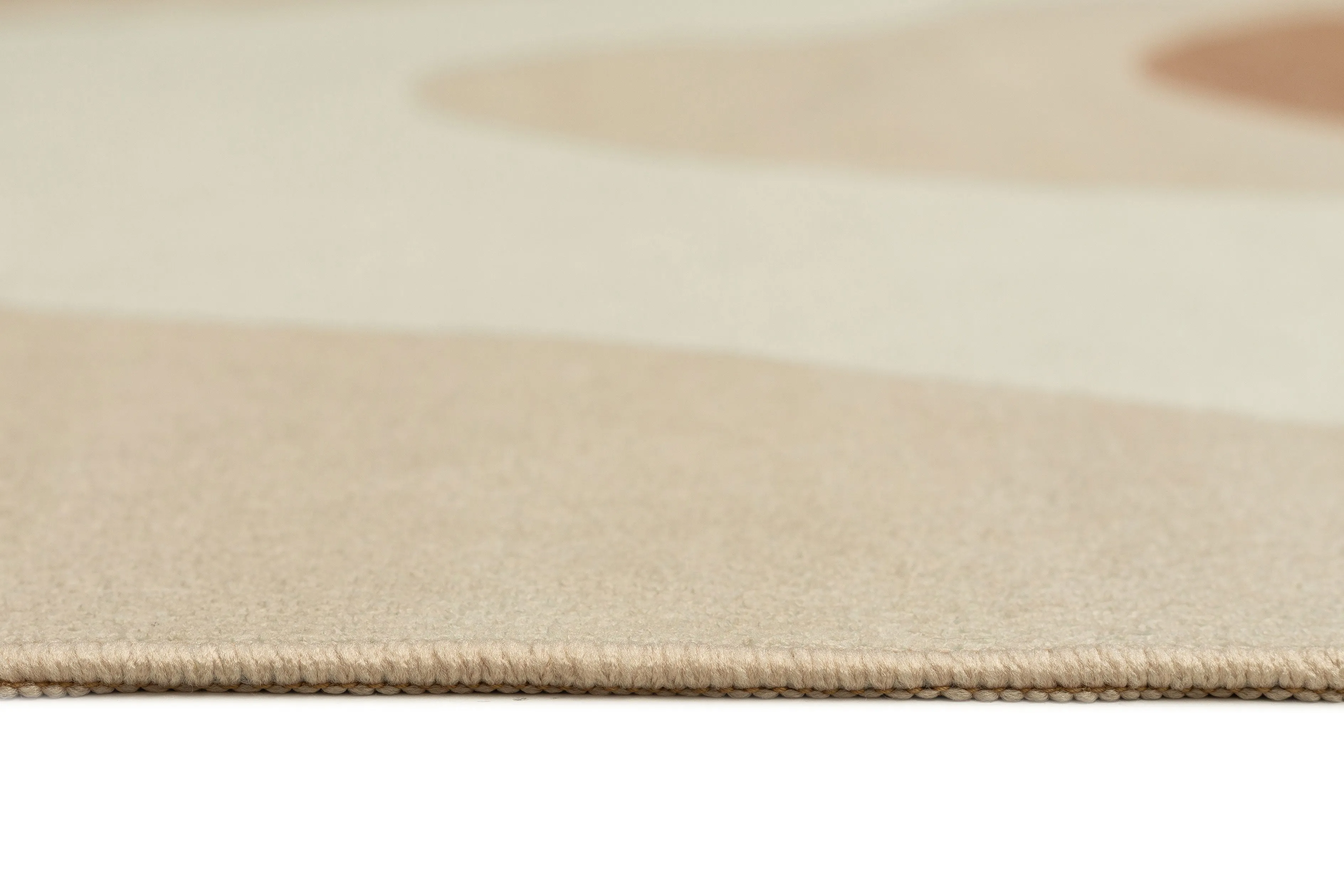 Aara Terracotta and Cream Botanical Washable Rug