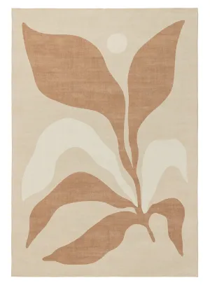 Aara Terracotta and Cream Botanical Washable Rugmodern color block patchwork rug
