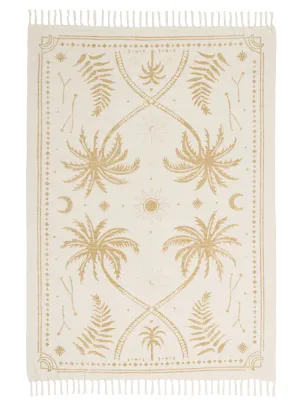 Abreeza Beige Cream Boho Picnic Rugmodern color block patchwork rug