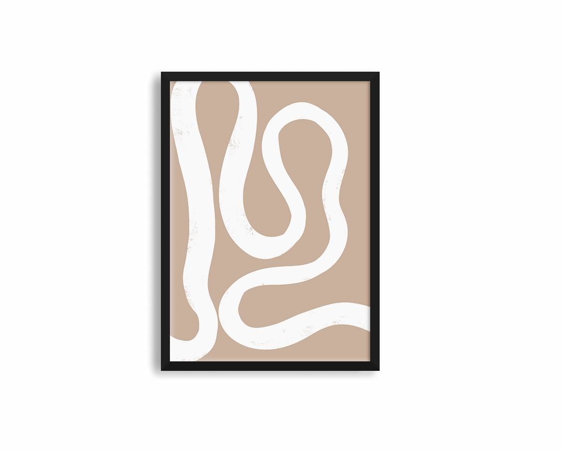 Abstract Lines Center Brownmodern abstract painting decor