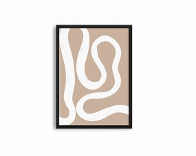 Abstract Lines Center Brownmodern abstract painting decor