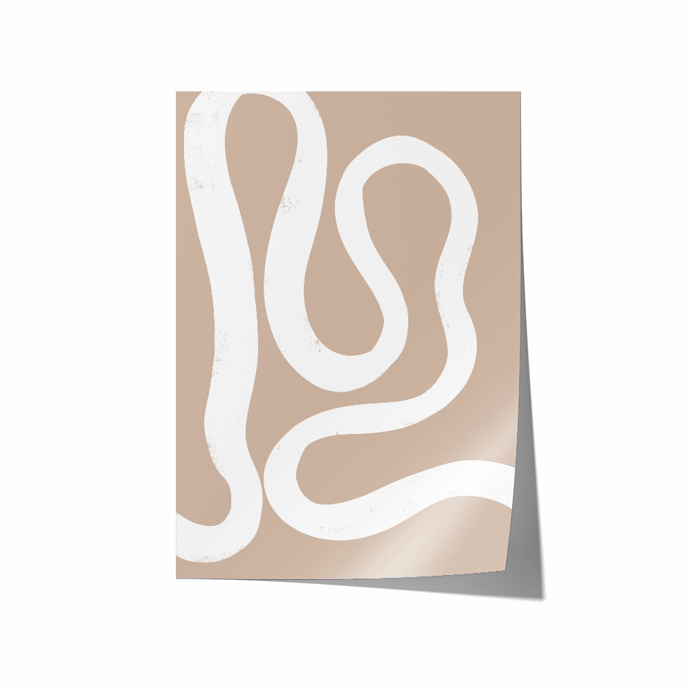 Abstract Lines Center Brown
